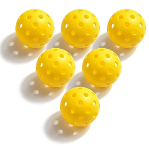 匹克球洞洞球户外40孔Pickleball板拍球PE塑料球地板球6只装网球
