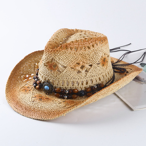 春夏季西班牙复古牛仔草帽男女式帽子新款出游遮阳休闲百搭沙滩帽