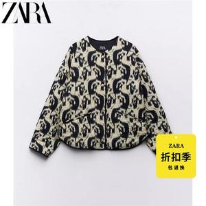 柜379！秋冬新款动物纹印花棉服夹克外套短款薄棉衣 8147803 070