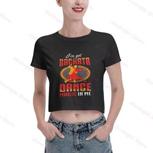 fashion Funny Bachata Dancing Women's nine-cent T-shirt