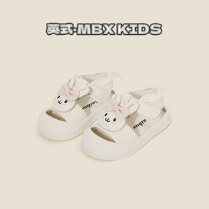 可爱兔耳朵女宝宝凉鞋夏季软底婴幼儿学步鞋0一3岁女童鞋子公主鞋