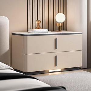 轻奢智能实木床头柜简约现代卧室家用2024新款高级感大尺寸收纳柜