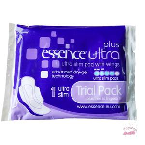 英国Essence爱神诗棉柔进口卫生巾夜用紫单片装+护垫1片