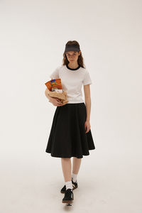 OPEN ENROLLMENT Holiday Cotton Skirt 运动全棉伞裙 黑色/白色