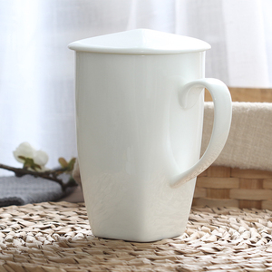天天特价方杯大容量陶瓷水杯子马克杯带盖勺牛奶杯办公室创意骨瓷
