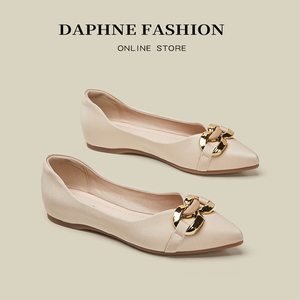 Daphne/达芙妮优雅永不过时~2024年春季新款一脚蹬单鞋平底瓢鞋