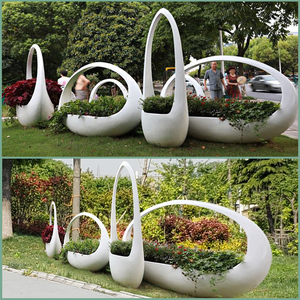 创意玻璃钢花篮雕塑园林景观房地产广场公园庭小区草坪装饰大摆件