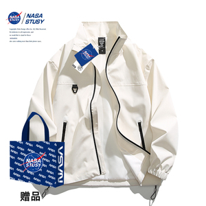 NASA联名美式机能工装外套男款春秋季冲锋衣休闲情侣夹克高街衣服