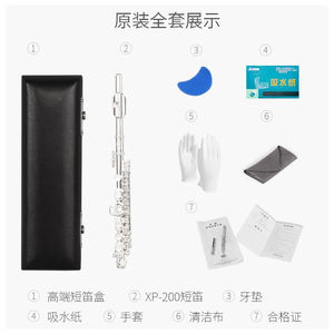 星海（XINGHAIINSTRUMENT）短笛乐器C调镀银笛子XP-100型乐队军乐