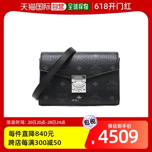 香港直邮MCM 黑色Millie Visetos印花中号斜挎包 MWRAAME03拉链