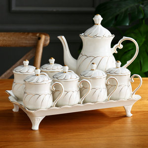 陶瓷杯具水杯家用套装茶杯水壶欧式家庭杯子喝水水具茶具轻奢套杯