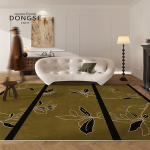 冬色家居客厅地毯2024新款轻奢新中式高级感卧室地垫茶几垫