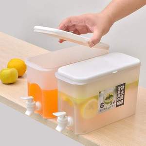 家用冰箱冷水壶带龙头3.5L大容量柠檬水果茶壶夏季凉水桶冰水桶