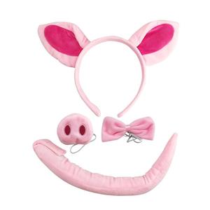 可爱粉色小猪耳朵发箍搞怪头箍卡通动物发卡甜美卖萌耳朵发饰少女
