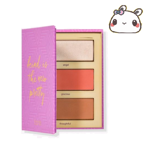 现货 Tarte三色腮红高光修容便携盘kind is the new pretty cheek