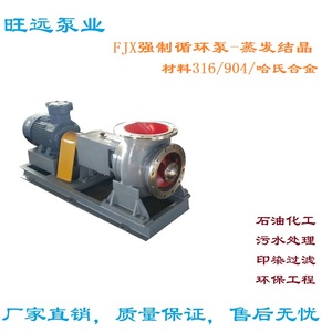 FJX蒸发结晶用强制循环泵不锈钢304/316/钛合金/哈氏合金化工泵