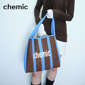 Chemic·张俪同款条纹包小众设计单肩包女包大容量托特包2023新款