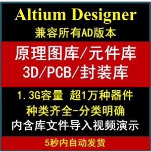 AD元件库PCB封装库3D模型库Altium Designer原理图库集成库STM32