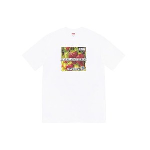 Supreme女子23SS男士TEE联名款字母草莓水果图案印花短袖T恤潮牌