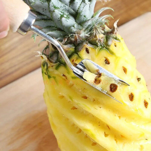 菠萝刀V型去眼器不锈钢削皮刀削菠萝神器利关菠萝削皮器