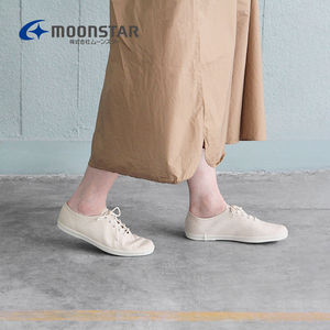 MOONSTAR/月星日本制久留米LITE UBAL CL系带低帮棉麻布鞋休闲鞋