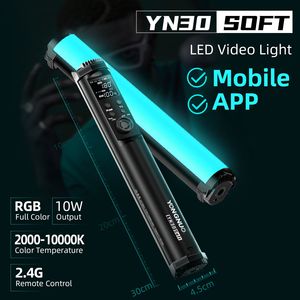 永诺YN30SOFT柔光RGB棒灯便携LED直播补光灯手持视频摄影美颜冰灯