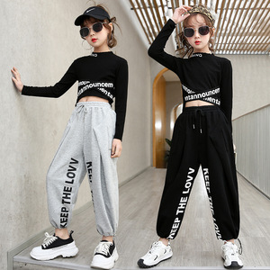 Children's Clothing Girls Jazz Tracksuit Spring Autumn D