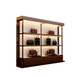 凯尔达生产木质展柜格子铺货架鞋柜精品货架包包展示柜木制货架