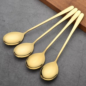 长柄铜勺子纯铜家用韩式可爱尖圆勺黄铜韩国调羹汤勺吃饭勺拌饭勺