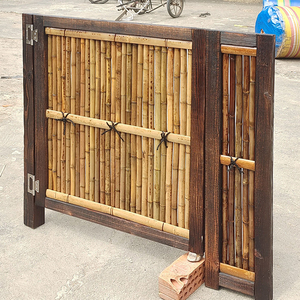 日式庭院竹篱笆栅栏门围栏户外竹子屏风护栏花园隔断围墙室外碳化
