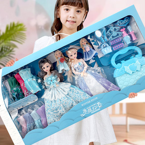 迪士尼巴比洋娃娃玩具女孩丽萨艾莎爱莎公主2023年新款大号超大礼