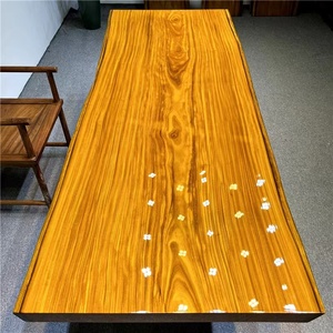 非洲柚木实木大板茶桌原木桌子茶台办公桌餐桌书桌1米8整块桌面板