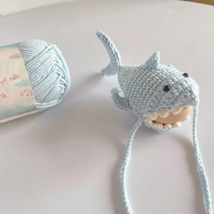 立夏蛋兜材料包手工diy钩针编织鲨鱼菠萝鸡蛋袋恐龙幼儿园蛋套包