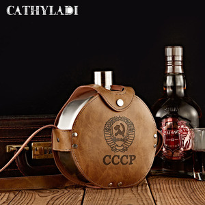 酒壶高档304不锈钢家用俄罗斯cccp加厚随身便携式二斤装金属酒瓶