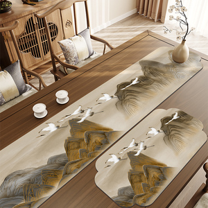 新中式中国风茶几桌布古典茶垫吸水茶台垫布防水垫子桌旗禅意茶席