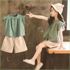 女童新品夏装2024新款韩版洋气时髦套装夏季儿童装大童时尚短袖两