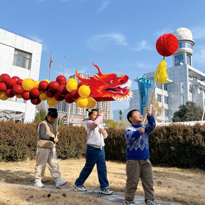 泡泡龙节日创意气球团建道具舞团建活动主题游戏立体龙头户外拓展