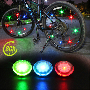 Waterproof Bike Wheel Light 3 Lighting Mode 80 Hours Battery
