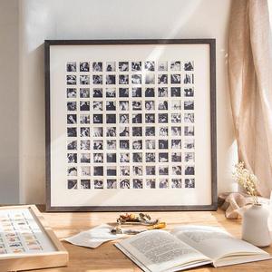 照片相框宫格纪念48礼物diy画框框情侣100爱情意义黑白彩色卡纸洗