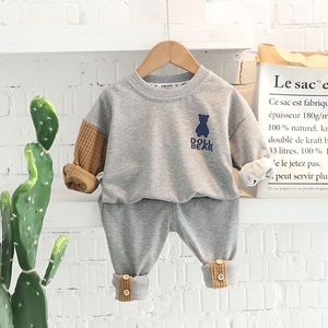 韩系男童卫衣套装春秋季婴儿童宝宝春装两件套1一2-3岁小孩洋气衣