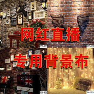 直播背景2图拍照布服装店场景网红墙021新款挂在墙上的农村主播