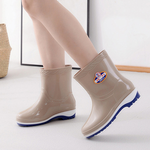 四季雨鞋女士短筒保暖雨鞋低帮加绒棉防水靴防滑工作胶鞋套水鞋女