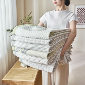美容院夏季盖毯夏天空调毛毯沙发毯子办公室午睡毯薄款毛巾被专用