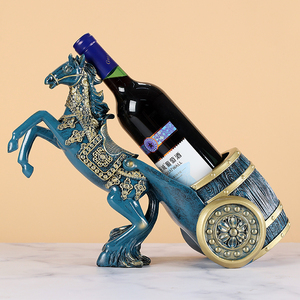 创意木桶马拉车红酒架摆件欧式葡萄酒瓶架客厅桌餐酒柜装饰品礼物