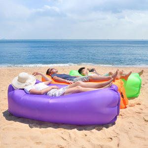 午睡椅野外沙滩双肩轻便海边草地午休床外出口袋椅子海滩充气沙发