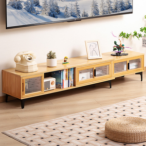 IKEA宜家乐电视柜简约现代茶几电视机柜组合小户型客厅实木伸缩轻