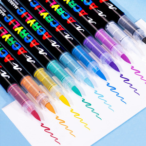 广纳8101直液式丙烯马克笔36/72色软头学生美术diy手绘画涂鸦笔