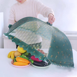 防苍蝇餐桌罩可折叠加大盖菜罩加密网纱饭菜罩时尚欧式饭菜防尘罩