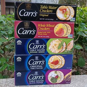 英国Carr's卡氏水饼配奶酪薄脆苏打原味饼干Table Water Crackers