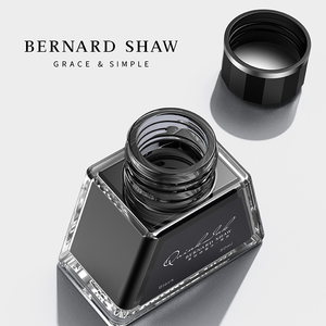 Bernard Shaw/萧伯纳墨水非碳素不堵笔钢笔专用黑色速干50ml金字塔瓶装书法练字 速干LP黑